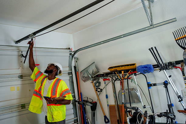 Professional Garage Door Panel Replacement technician working in Brackettville, TX